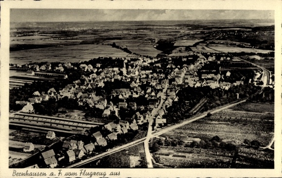 Ak Bernhausen Filderstadt Baden Württemberg, Fliegeraufnahme