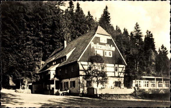 Postcard Oberpöbel Dippoldiswalde Sachsen, Gaststätte Fremdenhof Putzmühle