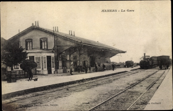 Postcard Mamers Sarthe, The Station, Eisenbahn