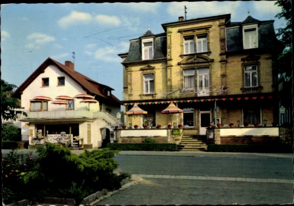Postcard Bad Salzhausen Nidda in Hesse, Bienko's Parkcafé and Kurpension