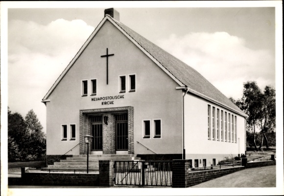 Postcard Soltau Lüneburg Heath Lower Saxony, New Apostolic Church, Lönsweg 22a