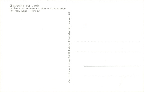 Postcard Liebenburg am Harz, Castle, Sanatorium Dr. Fontheim, Inn zur Linde, school hostel