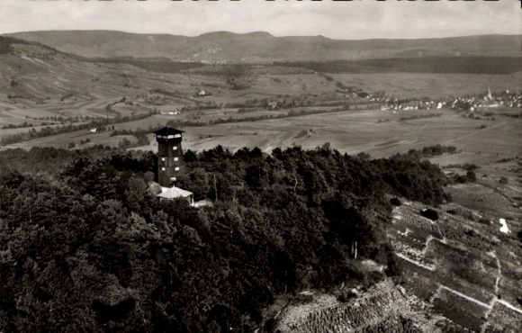Ak Ensingen Vaihingen an der Enz, Eselsbergtoren, Schwäbische Alb, uitkijktoren, landschap, foto