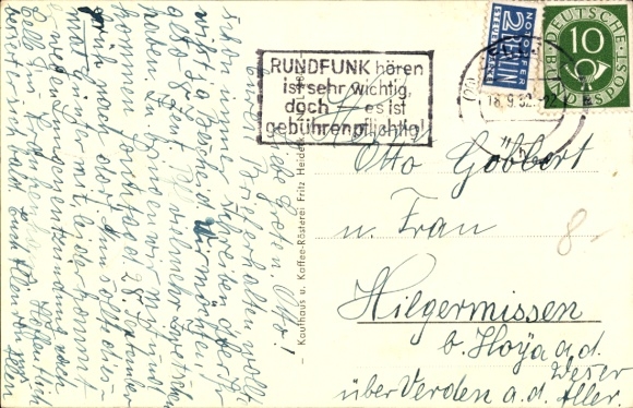 Postcard Wathlingen in Lower Saxony, Heideck Department Store, Hänigserstraße, Lower Saxony Plant