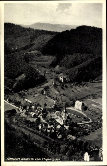 Ak Nordrach im Schwarzwald Baden, Luftaufnahme
