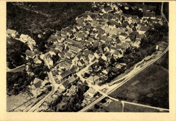 Ak Gommersdorf Krautheim an der Jagst, Fliegeraufnahme