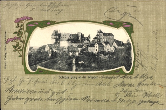 Passepartout Ak Burg an der Wupper Solingen, Schloss