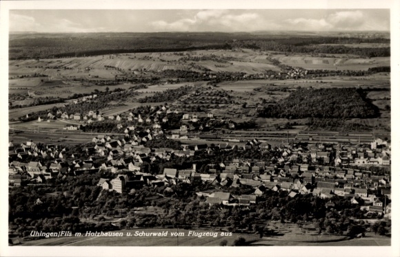 Ak Uhingen an der Fils, Fliegeraufnahme