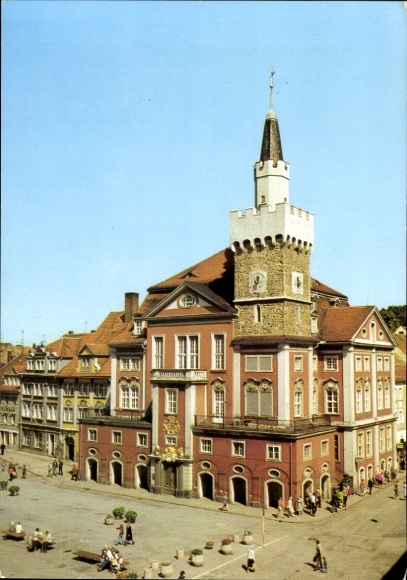 Ak Löbau in der Oberlausitz Sachsen, Rathaus