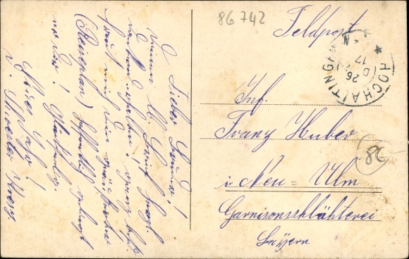 Postcard Hochaltingen Fremdingen in Swabia, monastery