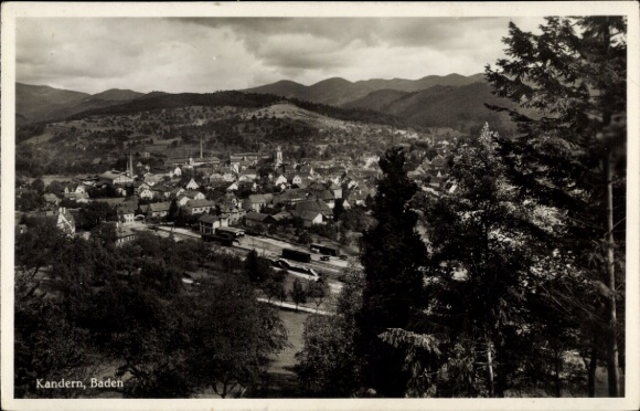 Postcard Kandern in the Black Forest Baden, general view