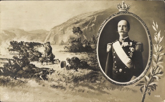PC King George I of Greece, portrait, battlefield