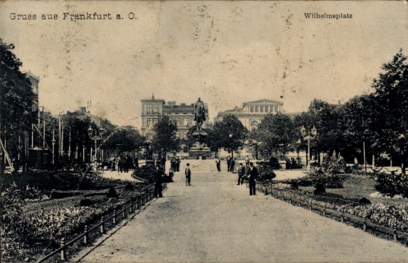 Postcard Frankfurt an der Oder, Wilhelmsplatz