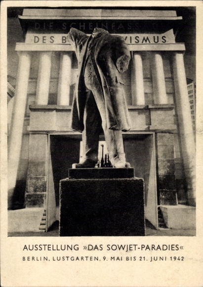 Ak-tentoonstelling Het Sovjetparadijs, Bolsjewistisch Eenheidsmonument, Berlijnse Lustgarten 1942