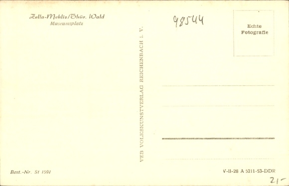 Postcard Zella Mehlis in the Thuringian Forest, Museumsplatz