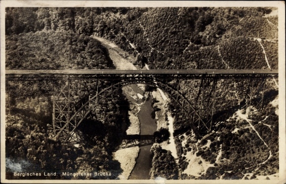 Ak Solingen im Bergischen Land, Müngstener Brücke