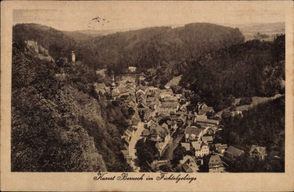 Postcard Bad Berneck in the Fichtelgebirge Bavaria, general view