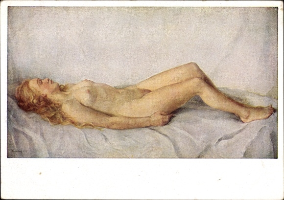 Artist PC Hempfing, Wilhelm, lying nude, HDK 22