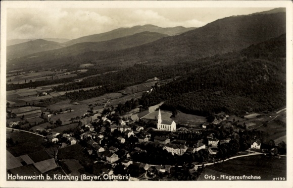 Ak Hohenwarth Oberpfalz Bayern, Fliegeraufnahme