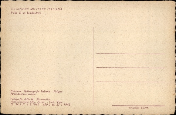Postcard Italian military aircraft, bomber