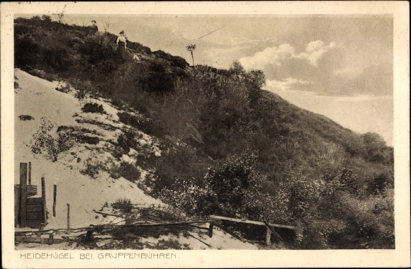 Postcard Grüppenbühren Ganderkesee in Lower Saxony, Heide Hügel