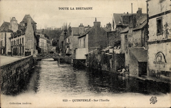 Postcard Quimperlé Finistère, Sur l'Isolle
