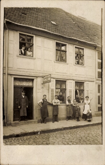 Photo Postcard Pritzwalk in the Prignitz, residential building, shop