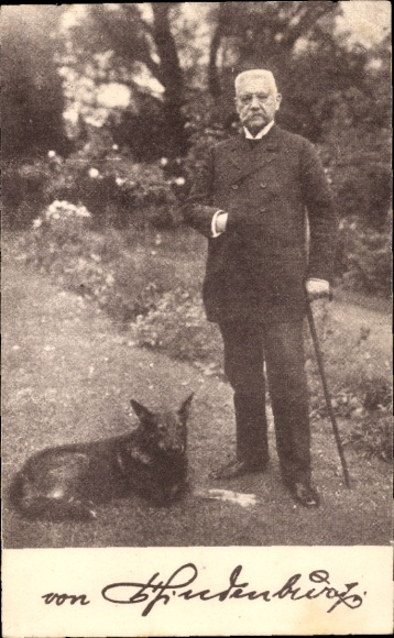 Postcard Field Marshal Paul von Hindenburg, speech to the German people, Easter 1925