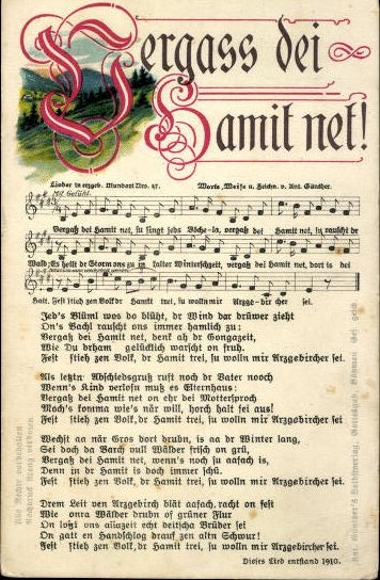 30 song cards, Anton Günther