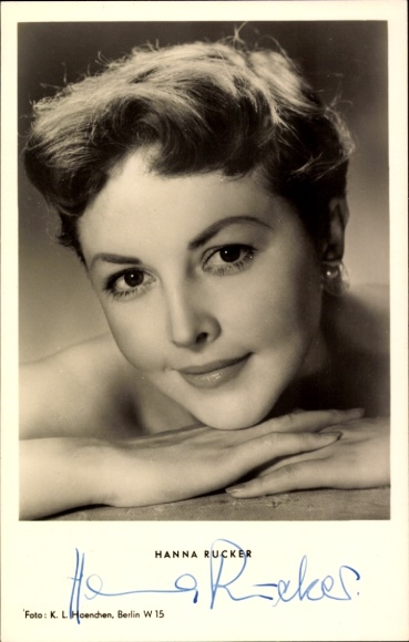 Ak Schauspielerin Hanna Rucker, Portrait, Ich warte auf Dich, Autogramm