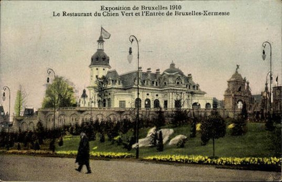 Set von 83 Ansichtskarten, Brüssel Weltausstellung 1910