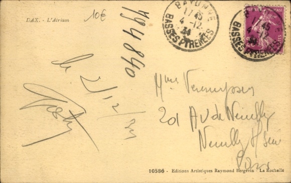 Postcard Dax Landes, Atrium