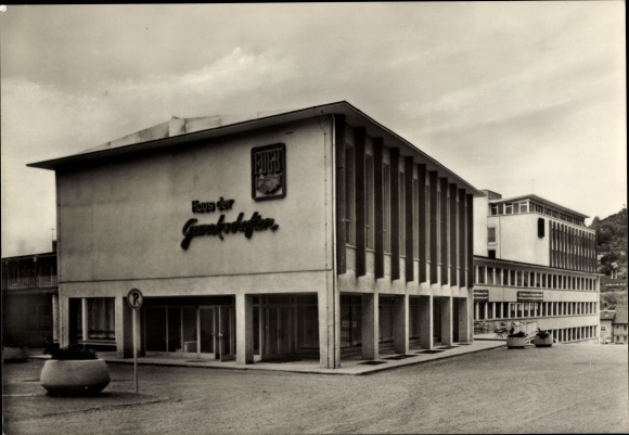 Postcard Suhl Thuringian Forest, house of the unions