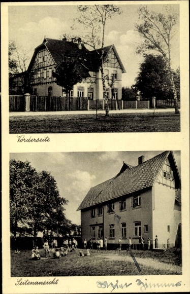 Postcard Hambühren in Lower Saxony, Landheim Sophienschule, front, side view