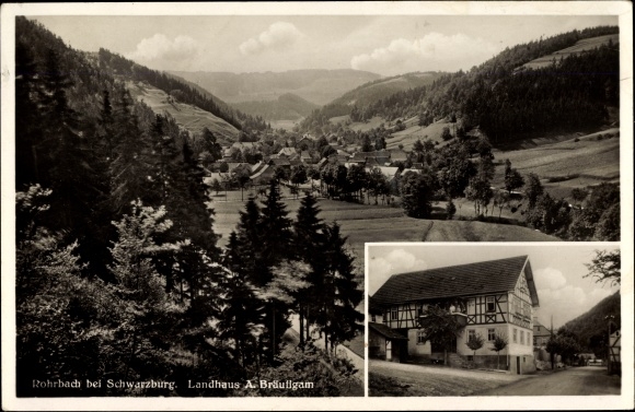 Postcard Rohrbach near Saalfeld Thuringia, country house A. Brautigam