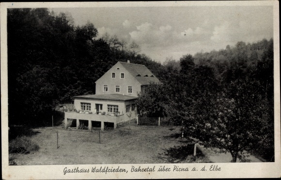 Ak Bahretal Sachsen, Gasthaus Waldfrieden