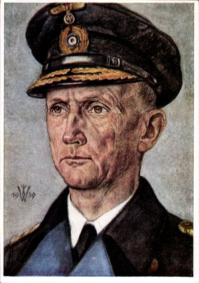 Künstler Ak Willrich, Konteradmiral Karl Dönitz, U-Boot Befehlshaber, Kriegsmarine, VDA 1 5 1