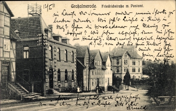 KP Großalmerode w dzielnicy Werra Meißner, Friedrichstrasse z pocztą