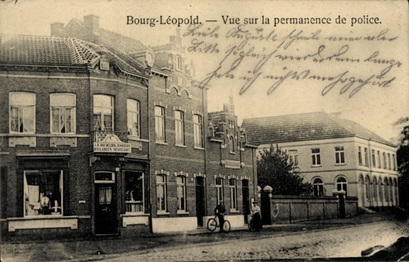 CPA Bourg Léopold Leopoldsburg Vlaanderen Limburg, Vue sur la permanence de politie