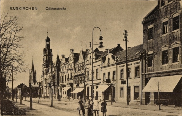Postcard Euskirchen North Rhine Westphalia, Cölner Straße, shops