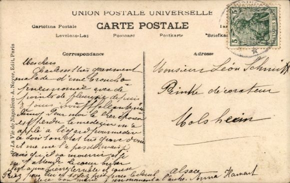 Artist Postcard Mastroianni, Passage du St. Bernard, Napoleon, 1900