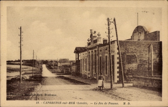 Postcard Capbreton sur Mer Landes, Le Jeu de Paume