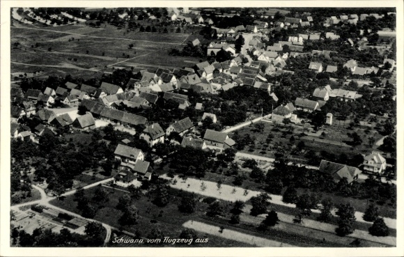 Postcard Schwann Staubenhardt in the Black Forest, aerial photograph