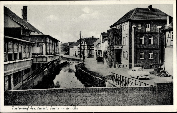 Ansichtkaart Frielendorf in Hessen, perceel aan de Ohe, herberg