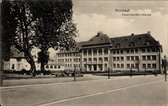 Ak Arnstadt Thüringen, Fürst Günther Schule, Straße