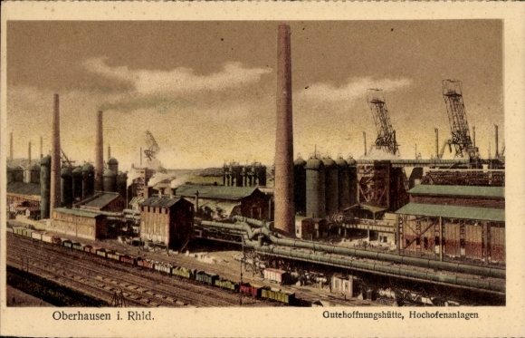 KP Oberhausen w Zagłębiu Ruhry, Gutehoffnungshütte, obiekty wielkiego pieca