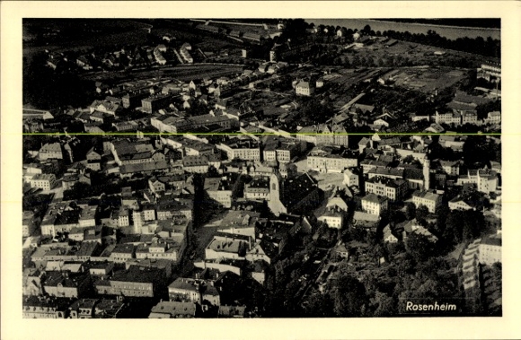 Postcard Rosenheim Upper Bavaria, aerial photograph