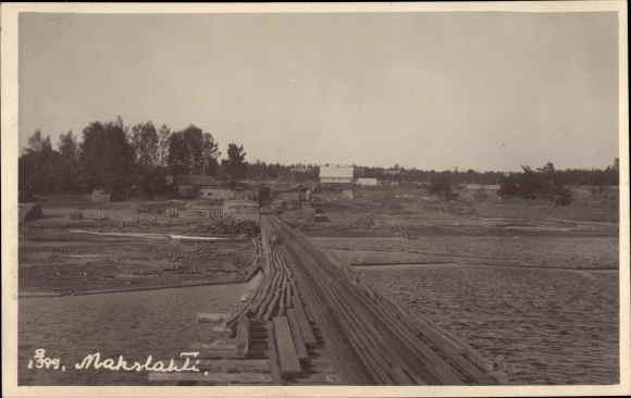 Photo Makslahti ? near Leningrad Russia, view over a bridge
