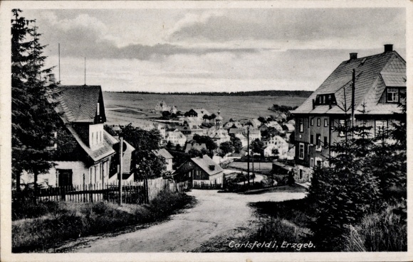 Ak Carlsfeld Eibenstock im Erzgebirge, Teilansicht