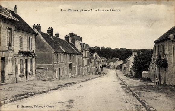 Ak Chars Val d’Oise, Rue de Gisors